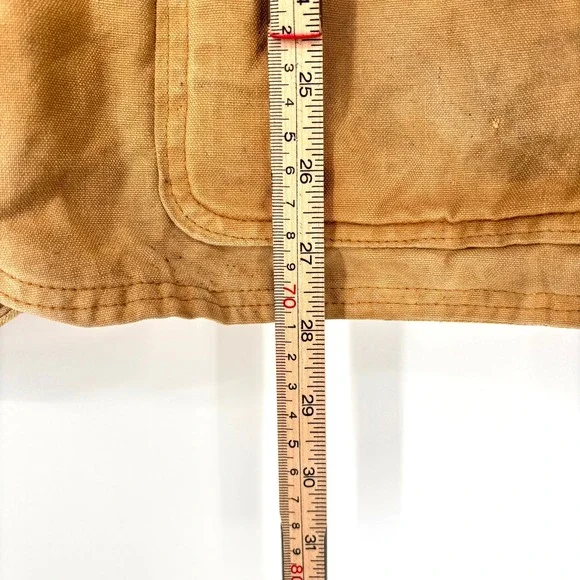 Vintage Sears Field Jacket Canvas Corduroy Collar Button Front Workwear Tan Sz M - Picture 16 of 16
